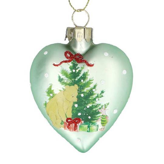 Glass Heart Sage, Winnie-The-Pooh 7cm *ETA Nov